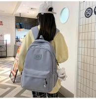 Mochila japonesa grande para estudiantes, sencilla y versátil, material de poliéster unisex, decoración de muñecas - details 14