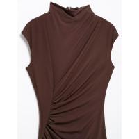 Vestido midi clásico plisado y decorado de moda para mujer, nuevo y personalizado - details 2