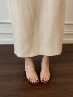 Sandalias Platas para Mujer 2025 Diseño Francés con Cuerno Abierto y Tallón - details 13