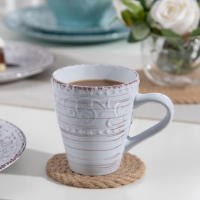 Vancasso-Juego de vajilla de gres con plato de cena, plato de postre, tazón, taza, servicio para 4 personas, VINE 16 - details 9