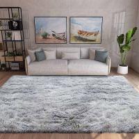 Alfombra Salon Grandes Shaggy Antideslizante Super Suave Pelo Largo Fluffy Alfombra Adecuado para la Decoración de Salas de Estar y Dormitorios (160 x 200 cm, Gris Blanco) - details 5