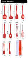 Juego De Cocina De Silicona 10 PCS Herramientas De Cocina Y Hornear Cuchara Espátula Raspador Accesorios De Cocina Ecológicos - details 7