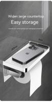 Estante de Teléfono Adhesiva Montada en la Pared para Baño y Cocina Soporte de Papel Higiénico con Encajados en Acero Inoxidable Modunful - details 2