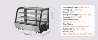 SucceBuy Vitrina refrigerada, vitrina de pastelería para encimera, refrigerador comercial, refrigeración por aire sin escarcha para panadería - details 6