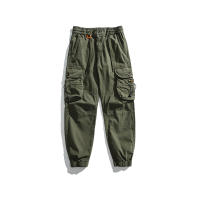 Pantalones Cargo de Moda para Hombres 2024 Estilo Callejero Suelto con Cordón Material de Algodón - details 5