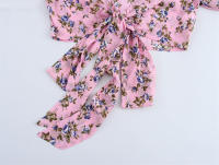 OUWU- 2025 Tops de Playa Bohemios con Cordones, Estampado Floral, Manga Trompeta, Tops Cortos, Camisas Casuales, Blusa - details 5