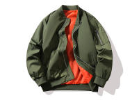Spring Autumn Men's Bomber Jackets Fashion Men Zipper Pilot Windbreaker Baseball Coats Clothing - details 4
