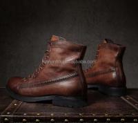 Botas de moto con estilo logo Dropshipping, botas Martin de cuero para exteriores para hombre - details 2