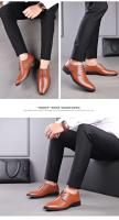 2024 Scarpe Uomo Marca Famosa Dress Zapatos puntiagudos de cuero italiano para hombre - details 2