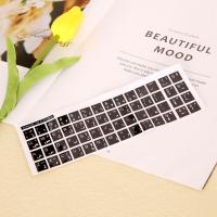 Calcomanía adhesiva para teclado de ordenador portátil, letras blancas, árabe, inglés, negro - details 0