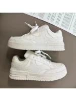 Zapatillas deportivas de cuero blanco para hombres Estilo retro, moda estrella, monopatín, zapatillas de otoño casuales - details 7