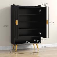 Zapatero Estrecho con 2 Puertas Mueble de Zapatero Ajustable para 15 Pares de Zapatos Blanco - details 19