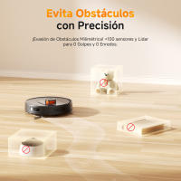 Aspiradora Robótica Inteligente PrettyCare con Función de Fregado, 15000Pa, Navegación LiDAR, Estación de Autovaciado, para Pelo de Mascotas, Pisos Duros y Alfombras - details 5