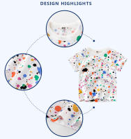 Camiseta con pintura de Color para niños, camisetas con estampado bonito, camisetas para niños, camisetas para niñas, ropa para niños - details 0