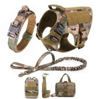 Collar grande, juego de arnés y correa para perros, chaleco para mascotas, arneses tácticos de pastor alemán para perros pequeños - details 9