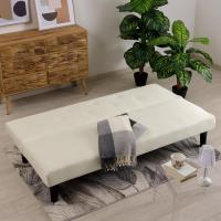 Sofá Convertible en Cama Sofá de Reclinamiento con Patas de Plástico para Sala de Estar, Dormitorio de Invitados 93 cm de Apertura, 167x70x77 cm (Crema) - details 7