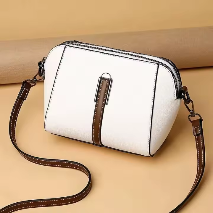 Bolso bandolera de mujer de diseño simple, pequeño, de color sólido, casual, de cuero PU, para teléfono. - 1