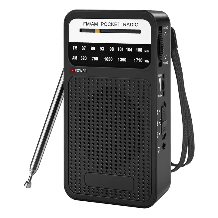 Radio de bolsillo AM FM, Transistor with Alt, conector para auriculares, Radio portátil para uso en interiores y exteriores - 1