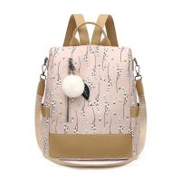 Mochila Con Estampado Floral Para Mujer, Bolsa De Viaje Informal, Con Bola De Pelo, De Gran Capacidad, Nueva - details 7