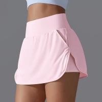 Faldas de tenis falsas de dos piezas con forro y bolsillos para mujer, pantalones cortos deportivos, bloque de sensación cero, ajuste delgado, elásticos, suaves, para yoga - details 16