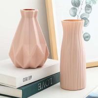ETA casera de cerámica de imitación blanca, jarrón de plástico, decoración moderna de mesa de comedor para sala de estar - details 1