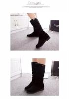 Ots de tacón informal de media varilla para mujer, punta redonda, terciopelo mate, otoño e invierno, nuevo - details 34