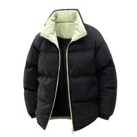 Chaqueta de Hombre Nueva a la Moda, Cortavientos, Gruesa, Abrigada para Invierno, Informal, Lisa, para Exteriores, Holgada, Cómoda, con Cuello Alto, Parka - details 5