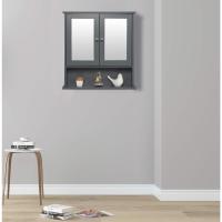 Cocina Mueble Suspendido Espejo Mueble Pared baño Espejo Estante Mueble Joyero Mara 56 x 58 x 13 cm Gris - details 6