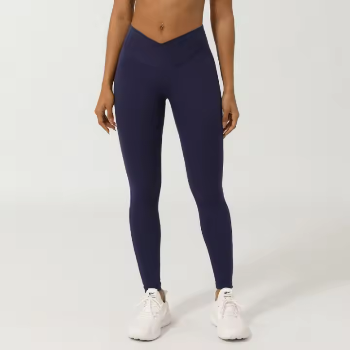 Pantalones de Yoga y Estiramiento de Nylon Color Natural Sin Línea T Leggings Deportivos de Secado Rápido Moda Casual para Mujeres - 1