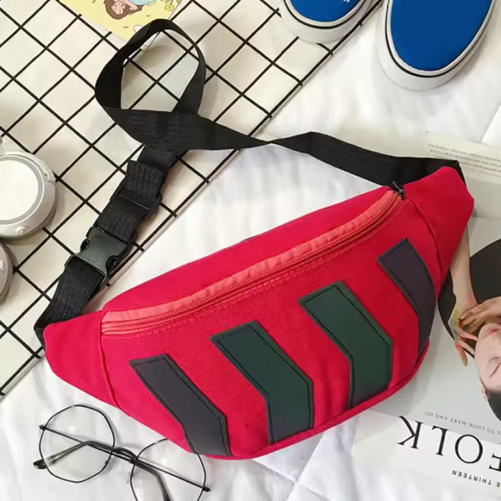 Riñonera de lona para hombre y mujer, bolso con agujero para auriculares, tira reflectante para cadera, plátano, soporte para teléfono de viaje, 2023 - 1