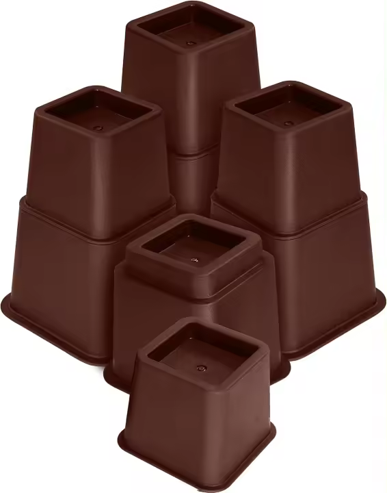 Utopia Bedding Elevadores Ajustables para Muebles de Cama (Juego de 8) - Elevación en Alturas 3, 5 u 8 Pulgadas Elevadores Resistentes para Sofá y Mesa - Soporta hasta 1.5 Libras - (Negro) - 1