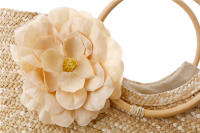 Enredadera tejida a mano con flores de gran capacidad, bolsa de hierba de mano, playa Ha, nueva - details 8
