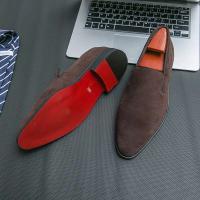 2024 zapatos puntiagudos ocasionales del negocio de los hombres del cuero del ante de la oficina del nuevo producto Chaussures Homme Cuir - details 2