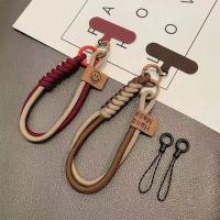 Funda de Teléfono Tejida a Color de Colisión Universal Colgante de Mano Corto con Cinturón Versátil - details 3