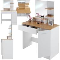 tocador de Maquillaje, Estilo Vintage, Espejo Giratorio, Taburete Acolchado, 4 cajones, Elegante, Muebles Dormitorio, tocador con Espejo, Espejo Maquillaje, tocadores de Maquillaje - details 27