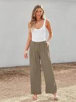Cargo de cintura alta para mujer Pantalones rectos primavera-otoño - details 21