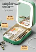 Bolsa de Almacenamiento para Cosméticos con Espejo LED de un Lado, Recipiente de Almacenamiento con Espejo Iluminable de Alta Elegancia y Ecológica, con Divisores y Diferentes Tonos de Luz - details 12