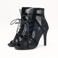 Zapatos De Baile Latina Para Mujer Y Niñas Zapatos De Baile De Pared Altos Con Tacón Blanco Botas Ajustables Para Fiesta Y Competencia - details 13