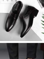 2024 nuevos zapatos casuales versátiles antideslizantes de cuero de talla grande para hombres de vestir de negocios - details 2