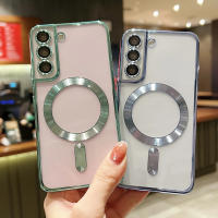 Funda de Silicona de Lujo Transparente Magnética Carga Inalámbrica Magsafe para Samsung Galaxy S20, S21, S22, S23, S24 Ultra Plus Accesorios de Electrónica - details 4