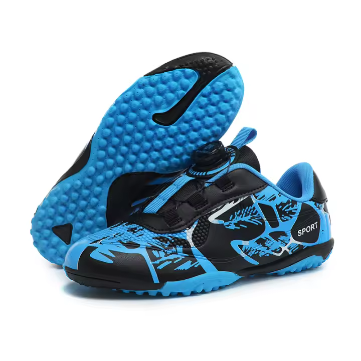 Zapatillas de fútbol para niños y niñas, deportivas para exteriores, color azul - 1