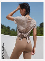 Camiseta Moving Peach para mujer, Top de malla para correr, camiseta transpirable de manga corta para Fitness, moda FTT - details 5