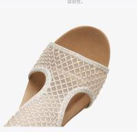 Sandalias de malla con cuña y plataforma para mujer - details 1