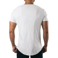 Camiseta de Fitness de Verano para Hombres Moda de Algodón Plano para Entrenar en Gimnasio - details 6