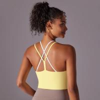 Ropa interior deportiva de realce para mujer, sujetador de Yoga para Fitness, gimnasio, entrenamiento, correr, camiseta sin mang - details 26
