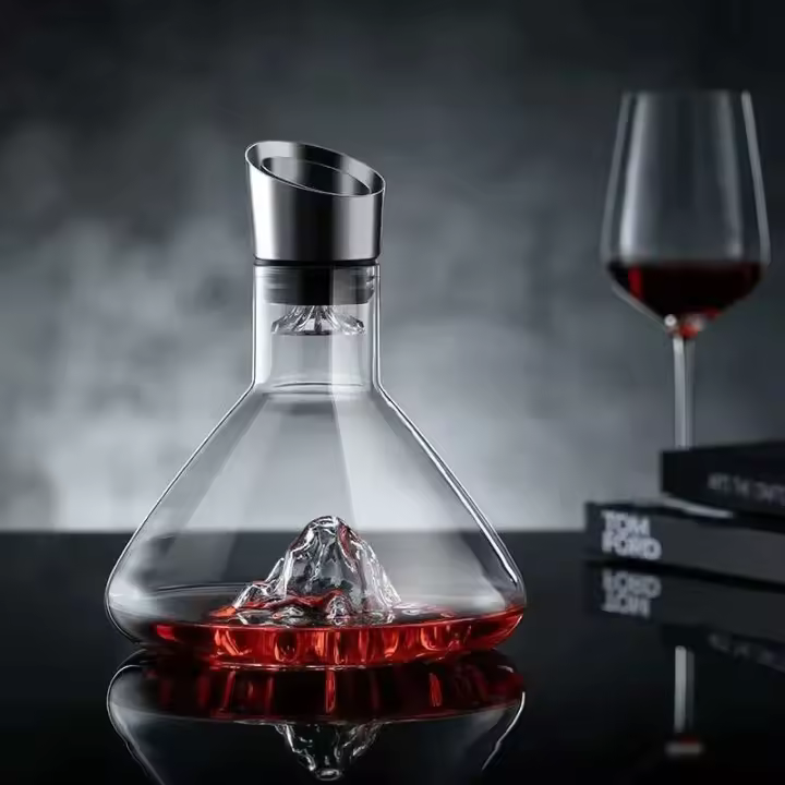 Cascada europea de Iceberg, nueva botella de vidrio transparente creativa sin plomo, botella de vino rápida - 1