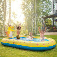 Piscina aspersora inflable para niños aspersor de dinosaurios piscina para niños patio trasero almohadilla rociadora piscina juguetes acuáticos al aire libre - details 1
