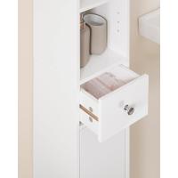 Mueble de Baño de Alto Estante Armario con 2 Puertas y Cajón Blanco Tamaño 20 x 20 x 180 cm - details 69