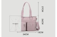 Bolso de tela de nailon para mujer, bolsa de hombro de gran capacidad, con múltiples bolsillos, informal, a la moda - details 0