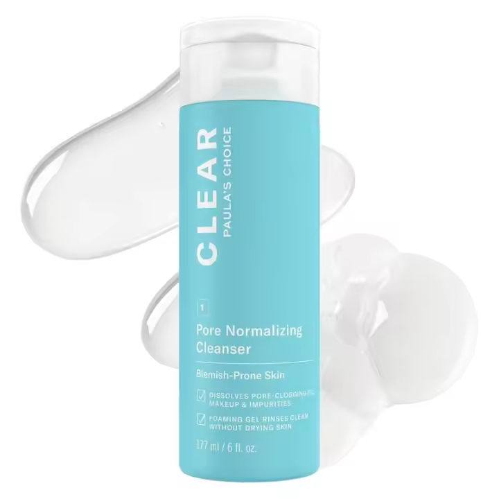 Paula's Choice CLEAR Pore Normalizing Cleanser, limpiador facial para acné con ácido salicílico para poros dilatados, enrojecimiento y puntos negros - 1